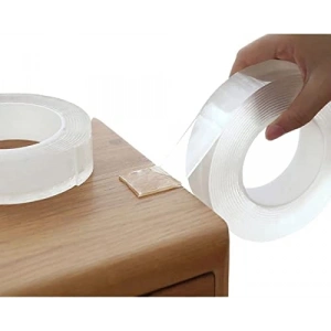 Şeffaf Çift Taraflı Silikon Bant, Kuvvetli Yapıştırıcı, 3 Metre