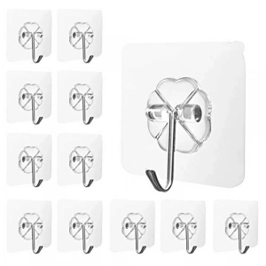 Şeffaf Duvar Askısı, 304 Paslanmaz Çelik, Su Geçirmez Kanca