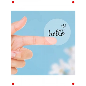 Şeffaf Hello Temalı Sticker Seti, 10 Sayfa