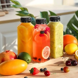 Şeffaf Plastik Smoothie Şişesi, 250 ml Kapasite ile Pratik Kullanım
