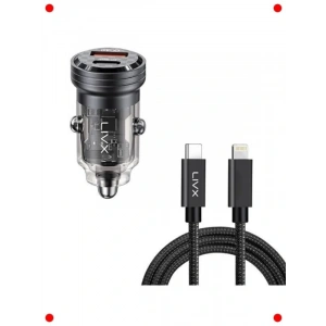 Şeffaf Tasarım 45W  Araç Şarj Aleti ve Şarj Kablosu