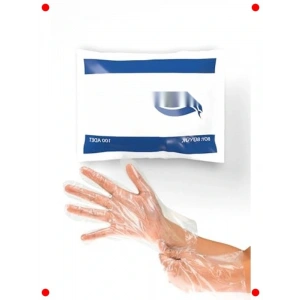 Şeffaf Tek Kullanımlık Eldiven PE 100lü Paket