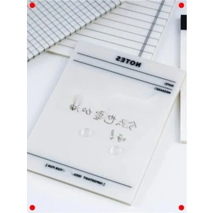 Şeffaf Yapışkanlı Kareli Not Kağıtları