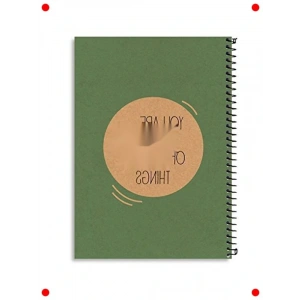 Sert Kapaklı Spiralli Defter - Sarı Sayfa, Yeşil