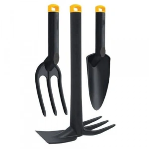 Sert Plastik Üçlü Bahçe Seti, Hobi Kürek, Çapa ve Tırmık