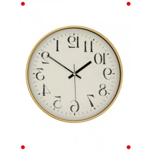 Sessiz Mekanizma Gerçek Cam Duvar Saati - 30 cm