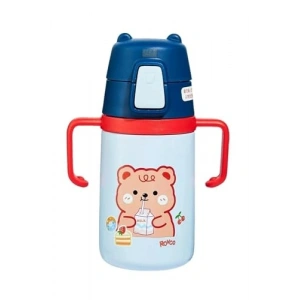 Sevimli ayıcık desenli paslanmaz çelik termos, 400ml kapasiteli