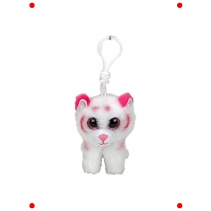 Sevimli Beyaz Kaplan Peluş Klip Anahtarlık