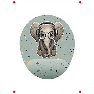 Sevimli Fil Temalı Bilek Destekli Ergonomik Mouse Pad