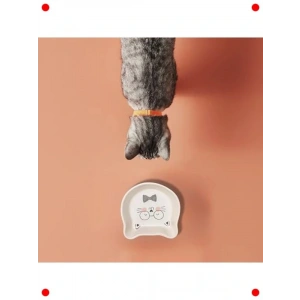 Sevimli Kedi Şekilli Seramik Mama Kabı - 200 ml