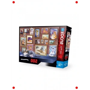 Sevimli Kediler Temalı 500 Parça Yapboz - Eğlenceli