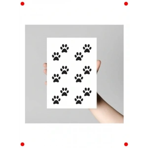 Sevimli Pati Şekilli Çıkartmalar 3x3 cm 2 Sayfa