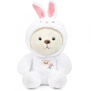 Sevimli Peluş Tavşan ve Ayıcık Seti, Doldurulabilir Oyuncak