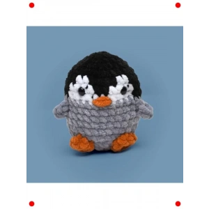 Sevimli Penguen Amigurumi Tığ Örgü Başlangıç Kiti