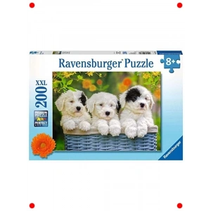 Sevimli Yavru Köpekler Temalı 200 Parça Yapboz