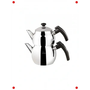 Şık ni Boy Çaydanlık Takımı - Siyah