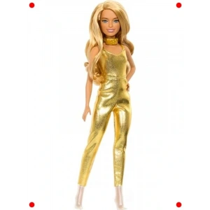 Şık Parti Bebeği Altın Tulumlu