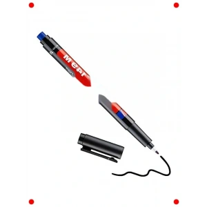 Silgili Siyah Permanent Asetat Kalemi 1 mm