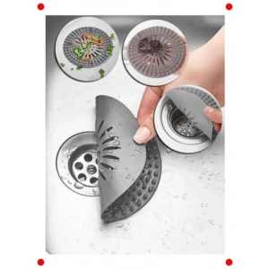 Silikon Süzgeçli Lavabo Tıpası - Evye Gider Kapağı