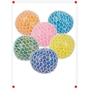 Simli Stres Giderici Sıkma Topu Seti - 4 Adet