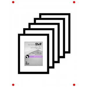 Siyah 9x12 Resim Çerçevesi Seti (5 Adet) - Mat Dahil