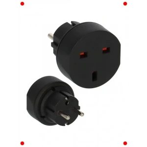 Siyah Avrupadan İngiltereye Seyahat Adaptörü