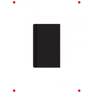 Siyah Ciltli Kareli Not Defteri 13x21 cm