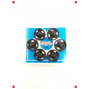 Siyah Çıt Çıt Düğmeler - 20 mm, 6 Adet