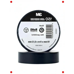 Siyah Elektrik İzolasyon Bandı (19mm x 9m)