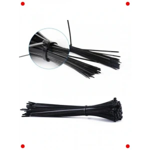 Siyah Kablo Bağı 100 Adet - 30cm 18 Dayanıklı
