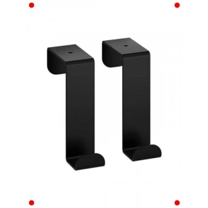 Siyah Metal Kapı Arkası Askısı (2 Adet)