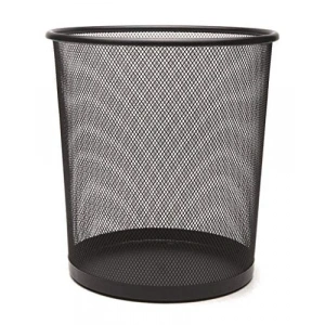 Siyah Renkli Perfore Çöp Kovası, Şık Tasarım
