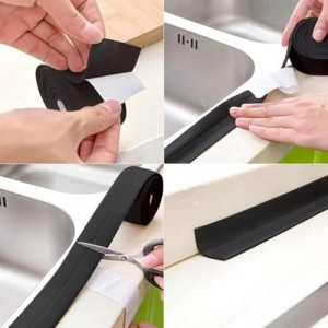 Siyah Su Sızdırmaz Bant, Duş ve Lavabo Koruma için