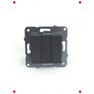 Siyah Üçlü Anahtar Mekanizma ve Kapak Seti