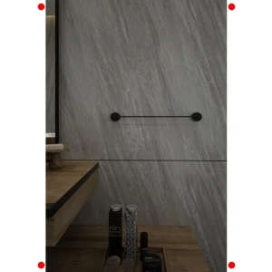 Siyah Uzun H Askısı 40cm (Yapıştır/Montaj)