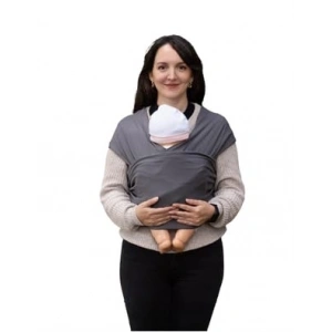 Sling -%100 Pamuk - Wrap - Bebek Taşıma Şalı (Antrasit, 450cm x50cm)