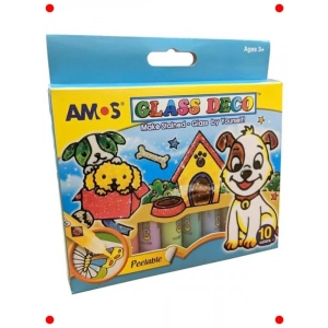 Sökülebilir Cam Boyası Seti, 6 Renk + Kontur