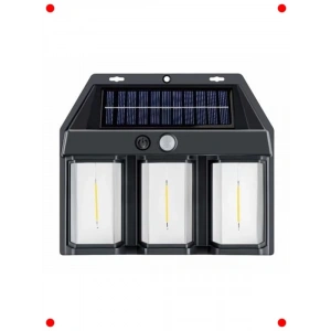 Solar Rustik Duvar Apliği Seti (3 Adet) Sensörlü