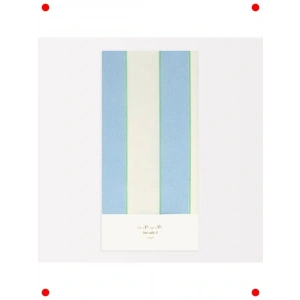 Soluk Mavi Çizgili Kağıt Masa Örtüsü