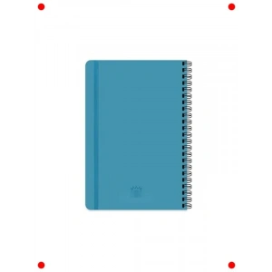Spiralli Çizgili Defter - 17x24 cm, 100 Yaprak, Mavi