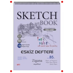 Spiralli Eskiz Defteri B5 (50 Yaprak, 120 gr)