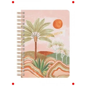 Spiralli Kareli Defter, Palmiye 17x24 cm