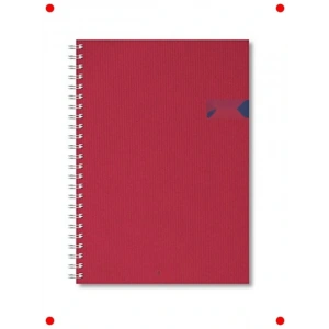 Spiralli Kraft Kapaklı Defter - 200 Sayfa, Bordo