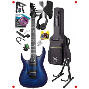 Str Stili Elektro Gitar - Yüksek Kalite, HH Manyetik, Gül Klavye