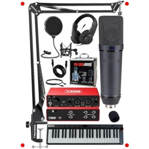 Stüdyo Kayıt Paketi 6: Ses Kartı, MIDI Klavye, Mikrofon