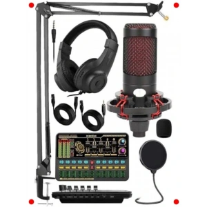 Stüdyo Kayıt Seti: Mikrofon, Ses Kartı, Stand, Kulaklık