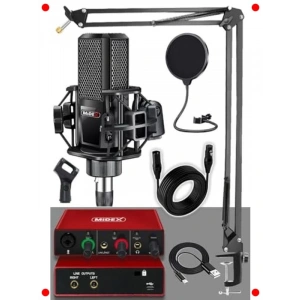 Stüdyo Kayıt Seti - Ses Kartı, Mikrofon, Stand ve Filtre