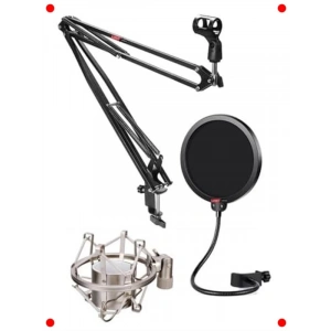 Stüdyo Mikrofon Seti: Stand, Filtre, Shock Mount