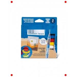 Su Bazlı Fırça Uçlu  Marker Kalem Seti (5li)