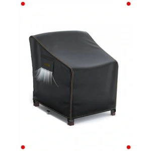 Su Geçirmez Tek Kişilik Bahçe Koltuğu Koruma Kılıfı - Siyah